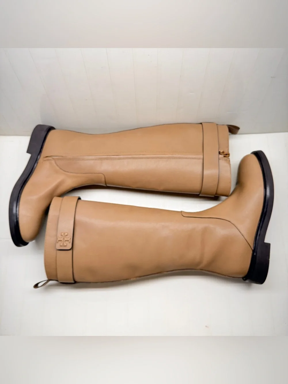 NEW Tory Burch Double T Utility Boots, Size 6.5
